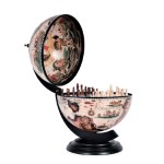 NG015 White Globe 13 inches with chess holder 